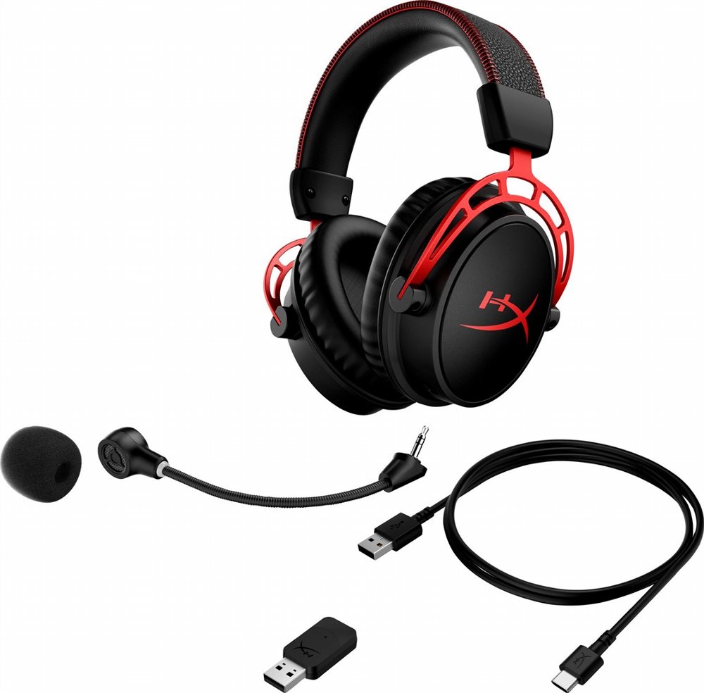 HyperX Cloud Alpha | Draadloze Over-ear Gaming Headset | USB-A | Zwart/Rood – 2 HyperX Cloud Alpha | Draadloze Over-ear Gaming Headset | USB-A | Zwart/Rood – 2