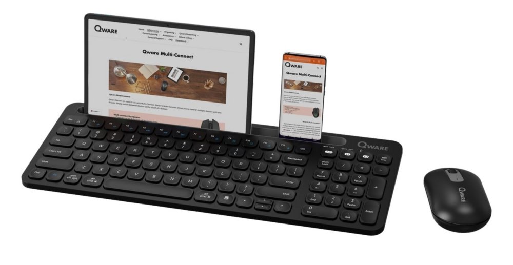 QWARE Wireless Desktop Combo Florence Zwart | Returned – 1 QWARE Wireless Desktop Combo Florence Zwart | Returned – 1