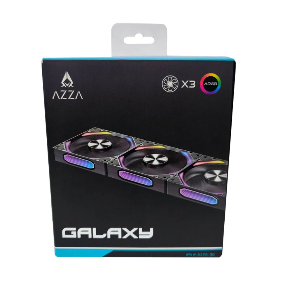 Azza Galaxy 3 RGB Pack | 120mm Case Fans – 4 Azza Galaxy 3 RGB Pack | 120mm Case Fans – 4