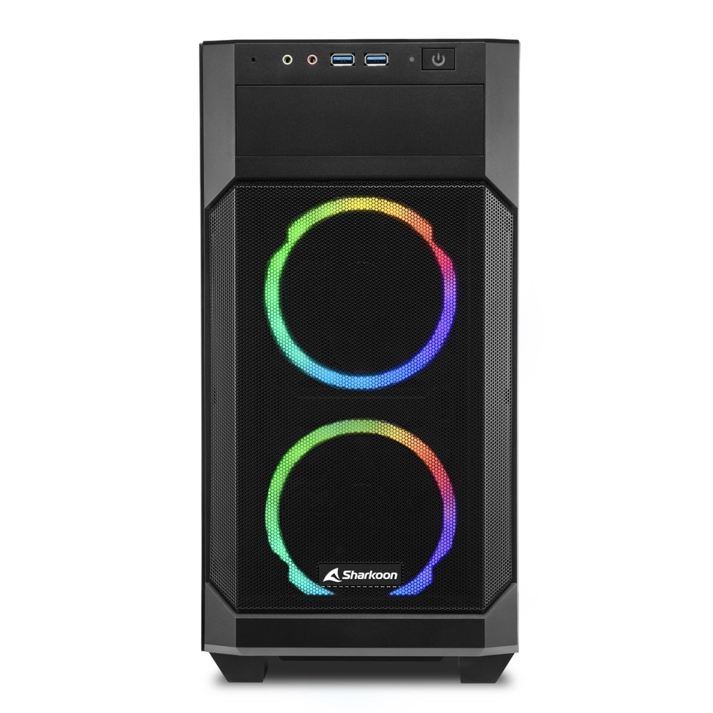 Sharkoon V1000 RGB | Micro Tower Behuizing | Zwart – 1 Sharkoon V1000 RGB | Micro Tower Behuizing | Zwart – 1