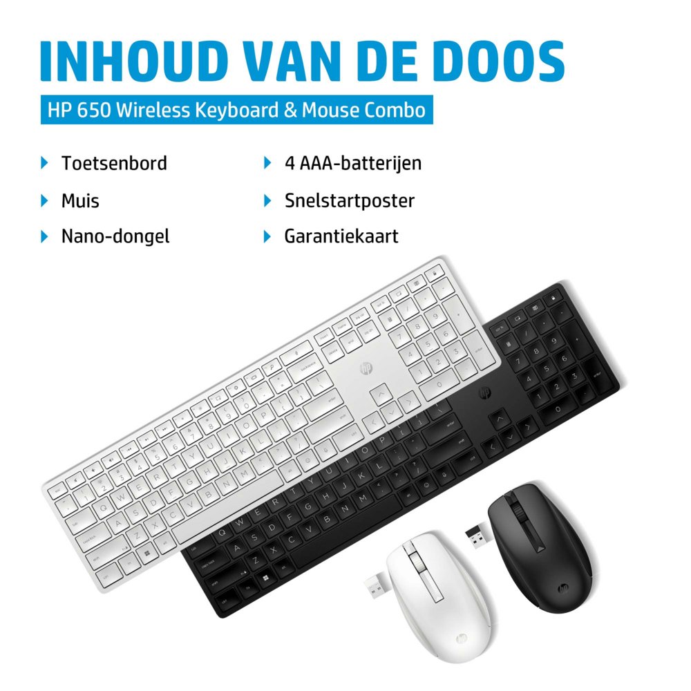 HP 650 | Draadloze Muis en Toetsenbordcombo | QWERTY – 5