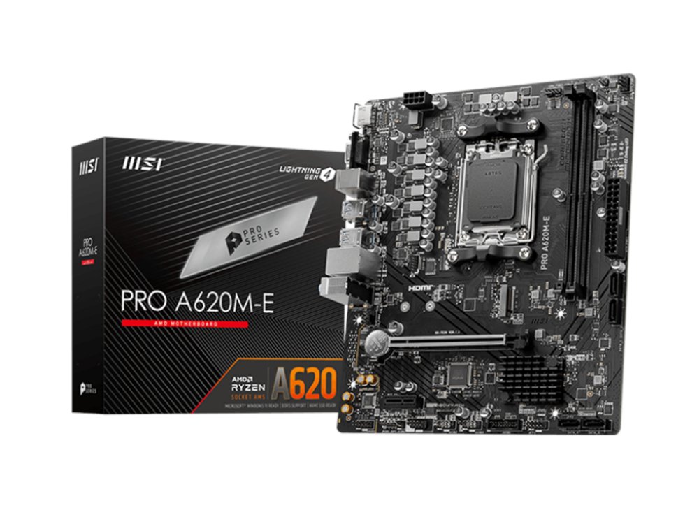 MSI PRO A620M-E | Socket AM5 | AMD A620 | 2xDDR5 | Micro-ATX | Moederbord – 0 MSI PRO A620M-E | Socket AM5 | AMD A620 | 2xDDR5 | Micro-ATX | Moederbord – 0