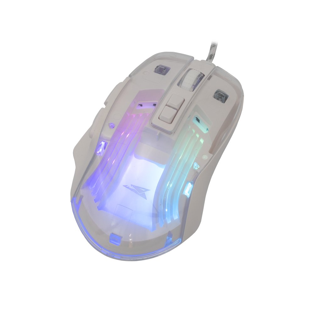 Baracuda ANGLERFISH RGB | Bedrade Gaming Muis | USB-A | 7200 DPI | Wit – 5
