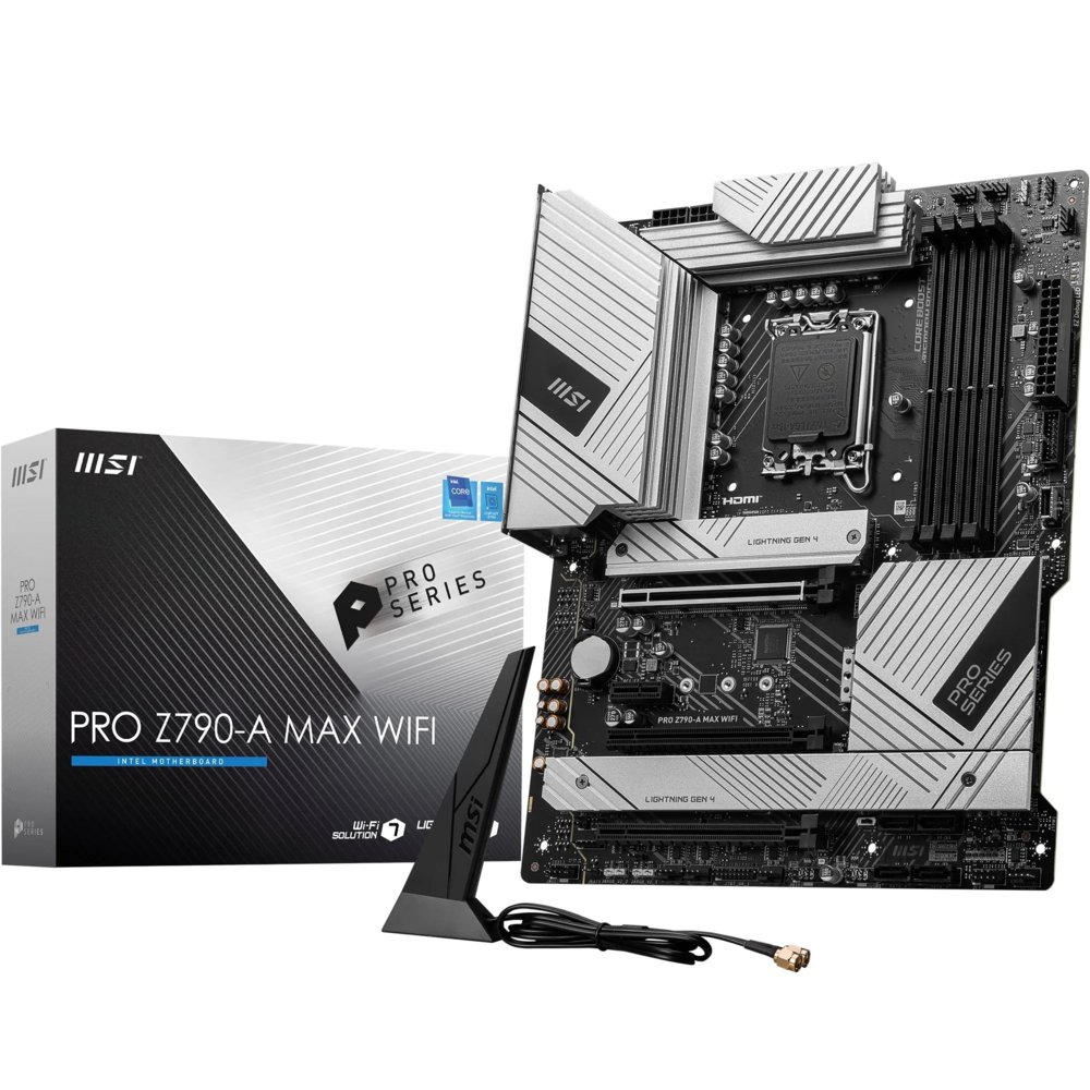 MSI PRO Z790-A MAX WIFI | Socket LGA 1700 | Intel Z790 | 4xDDR5 | ATX | Moederbord – 1 MSI PRO Z790-A MAX WIFI | Socket LGA 1700 | Intel Z790 | 4xDDR5 | ATX | Moederbord – 1