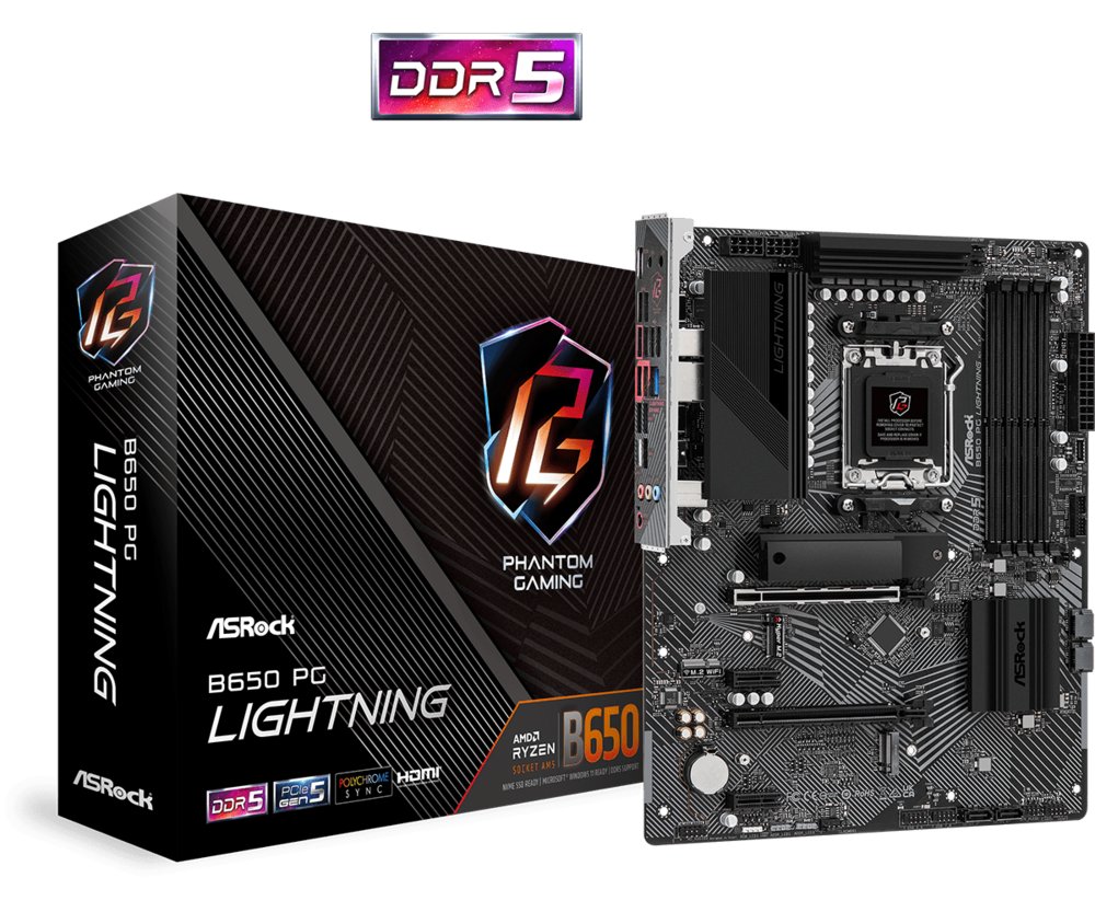 Asrock B650 PG Lightning | Socket AM5 | AMD B650 | 4xDDR5 | ATX | Moederbord | RENEWED – 5 Asrock B650 PG Lightning | Socket AM5 | AMD B650 | 4xDDR5 | ATX | Moederbord | RENEWED – 5