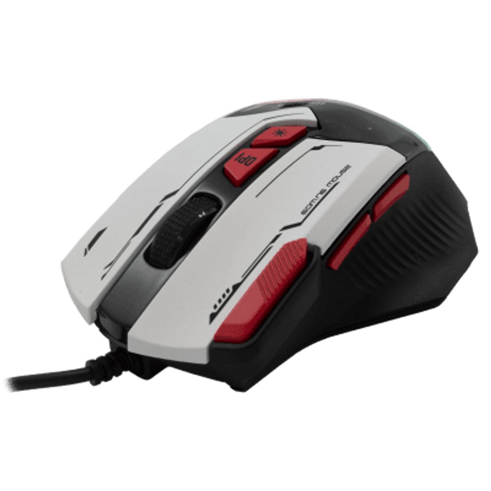 Baracuda MANTA RGB | Bekabelde Gaming Muis | Rechtshandig | USB-A | 12800 DPI | Wit – 2