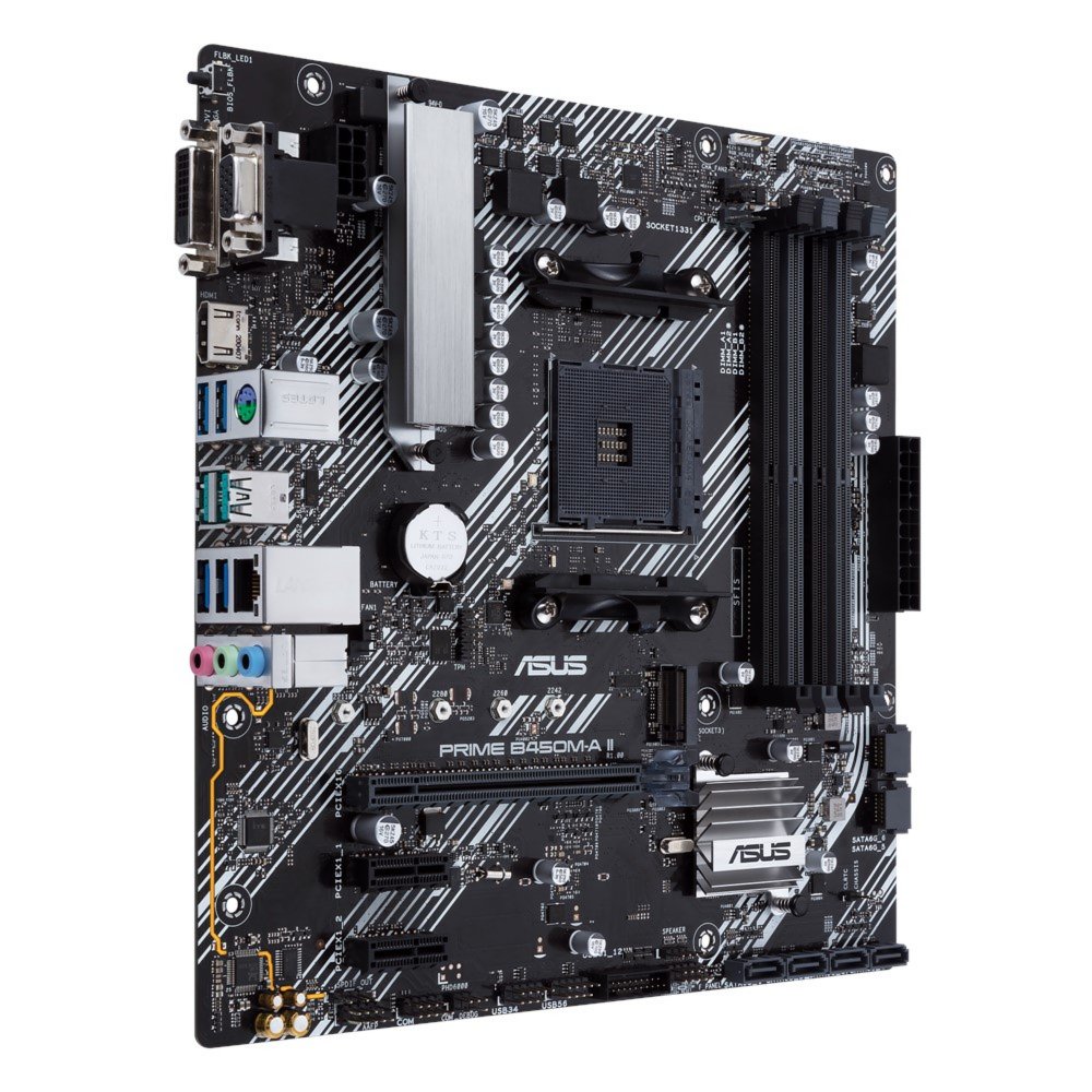 ASUS PRIME B450M-A II | Socket AM4 | AMD B450 | 4xDDR4 | Micro-ATX | Moederbord – 1 ASUS PRIME B450M-A II | Socket AM4 | AMD B450 | 4xDDR4 | Micro-ATX | Moederbord – 1