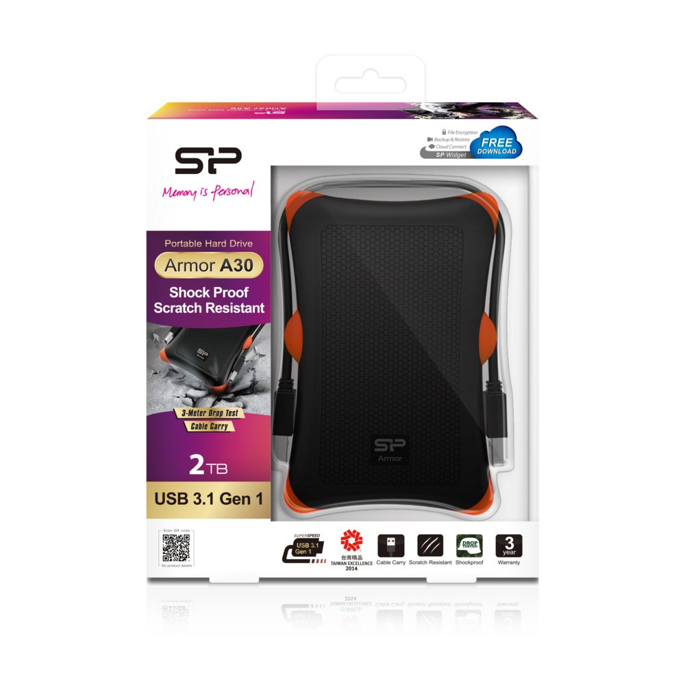 Silicon Power Armor A30 | 2TB Rugged Portable Hard Drive | Schokbestendig (MIL-STD-810G) | USB 3.2 Gen 1 (USB 3.0) | Zwart – 1 Silicon Power Armor A30 | 2TB Rugged Portable Hard Drive | Schokbestendig (MIL-STD-810G) | USB 3.2 Gen 1 (USB 3.0) | Zwart – 1