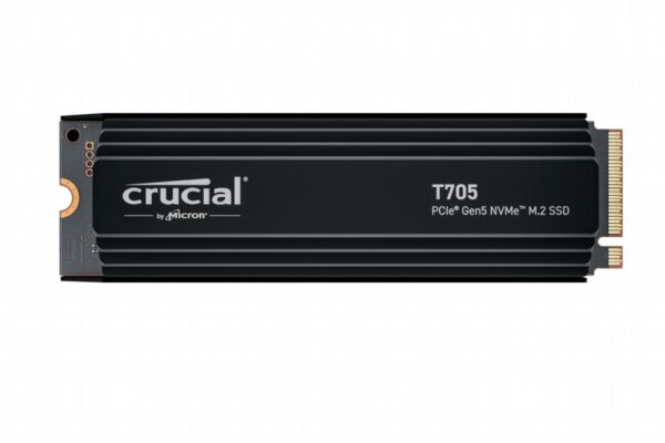 Crucial T705 | 1TB NVMe SSD | M.2 | Gen5 | 13.600MB/s Lezen | 10.200MB/s Schrijven | Heatsink – 0