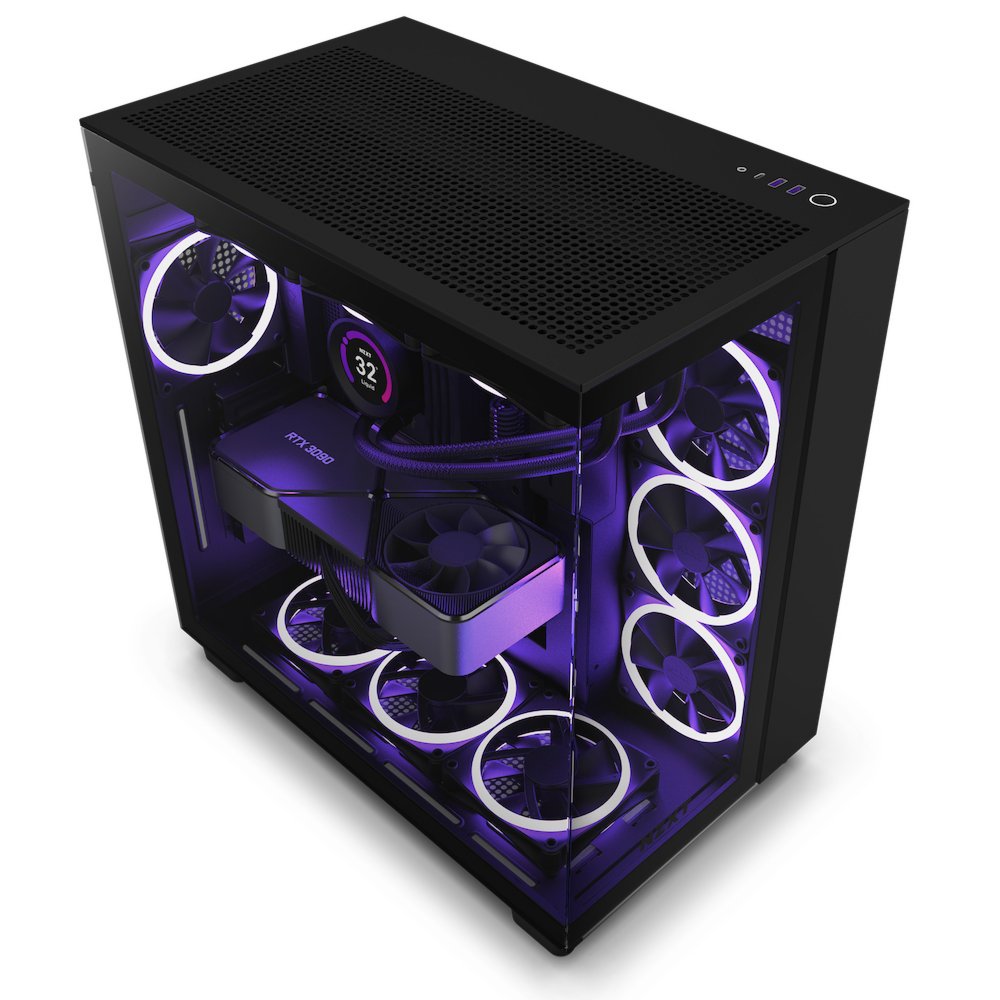 NZXT H9 Flow | Midi Tower Case | Zwart – 0 NZXT H9 Flow | Midi Tower Case | Zwart – 0