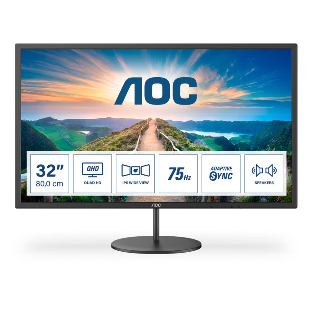 AOC Q32V4 | 31.5″ 2K Ultra HD IPS Monitor (2560×1440) | Zwart – 2