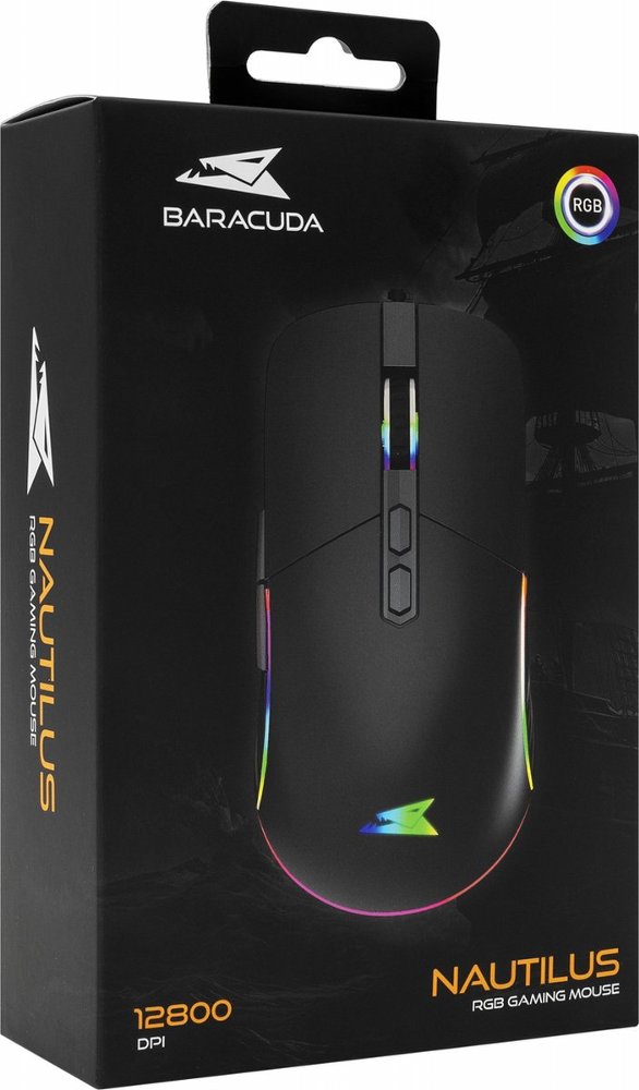 Baracuda NAUTILUS RGB | Bekabelde Gaming Muis | Rechtshandig | USB-A | 12800 DPI | Zwart – 2