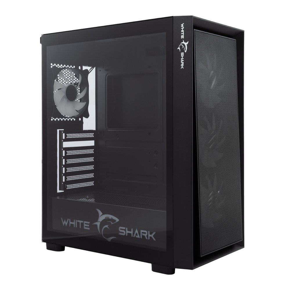 White Shark WARHEAD | Midi Tower Case | Inclusief 4 RGB Fans | Zwart – 5 White Shark WARHEAD | Midi Tower Case | Inclusief 4 RGB Fans | Zwart – 5