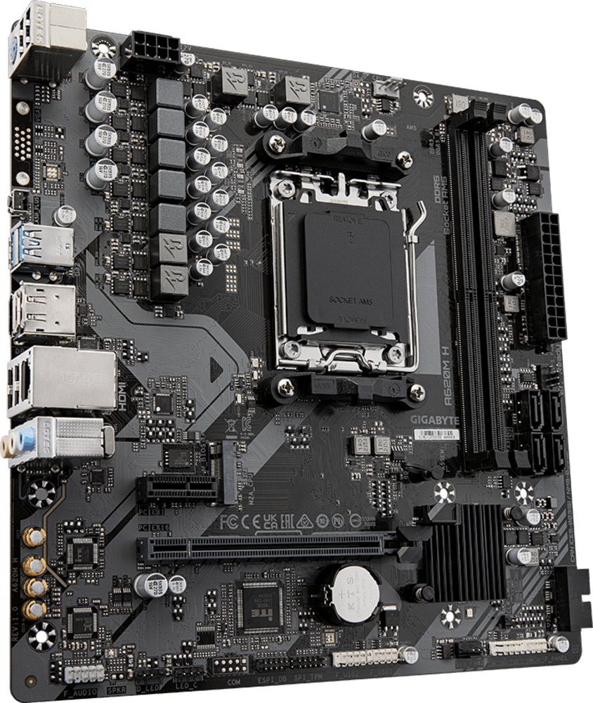 GIGABYTE A620M H | Socket AM5 | AMD A620 | 2xDDR5 | Micro-ATX | Moederbord – 2 GIGABYTE A620M H | Socket AM5 | AMD A620 | 2xDDR5 | Micro-ATX | Moederbord – 2