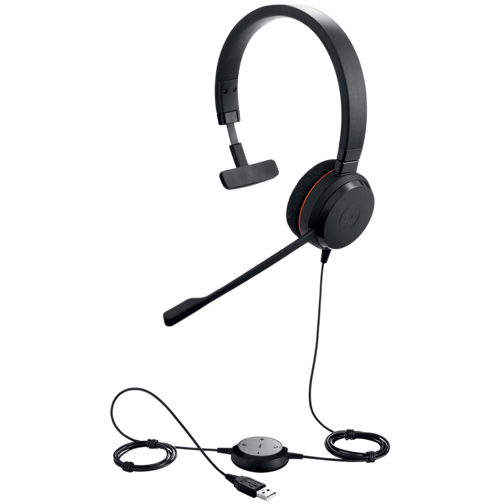 Jabra Evolve 20 UC | Bedrade On-ear Mono Headset | USB-A | Zwart – 2 Jabra Evolve 20 UC | Bedrade On-ear Mono Headset | USB-A | Zwart – 2