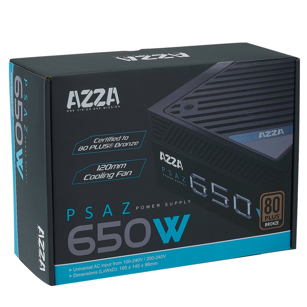 Azza PSAZ-650W | 650 Watt Bronze ATX PSU | Power Supply | Voeding – 2 Azza PSAZ-650W | 650 Watt Bronze ATX PSU | Power Supply | Voeding – 2