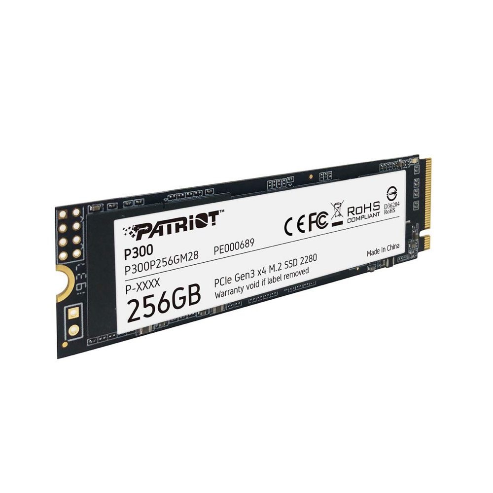 Patriot P300 | 256GB NVMe SSD | M.2 Gen3 | 1.700MB/s Lezen | 1.100MB/s Schrijven – 0 Patriot P300 | 256GB NVMe SSD | M.2 Gen3 | 1.700MB/s Lezen | 1.100MB/s Schrijven – 0