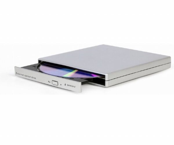 Gembird DVD‑USB‑02‑SV | Externe USB CD/DVD Brander en Speler | Zilver | USB 2.0 | Compact Plug & Play Design – 0 Gembird DVD‑USB‑02‑SV | Externe USB CD/DVD Brander en Speler | Zilver | USB 2.0 | Compact Plug & Play Design – 0