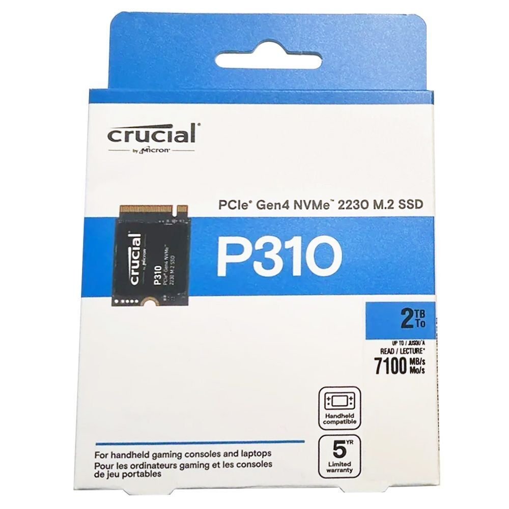 Crucial P310 | 1 TB NVMe SSD | M.2 (Gen4) | tot 7.100 MB/s Lezen | tot 6.000 MB/s Schrijven – 1 Crucial P310 | 1 TB NVMe SSD | M.2 (Gen4) | tot 7.100 MB/s Lezen | tot 6.000 MB/s Schrijven – 1