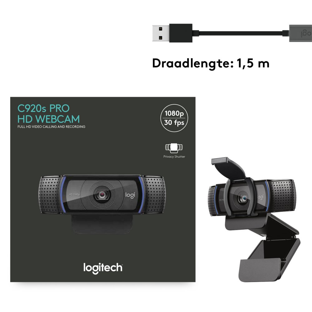 Logitech C920s PRO | 1080p 30FPS USB Webcam met Microfoon – 8 Logitech C920s PRO | 1080p 30FPS USB Webcam met Microfoon – 8