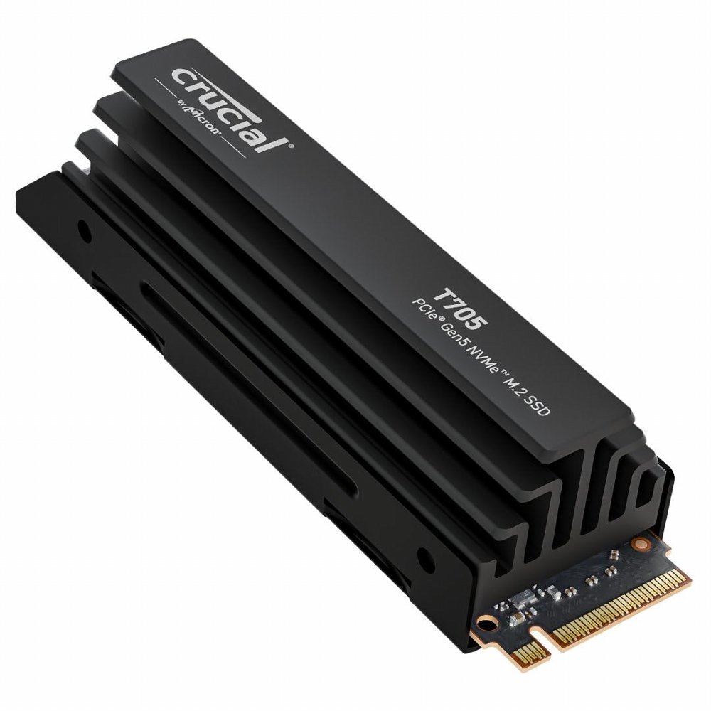 Crucial T705 | 2 TB NVMe SSD | M.2 Gen5 | tot 14.500 MB/s Lezen | tot 12.700 MB/s Schrijven | Heatsink – 0 Crucial T705 | 2 TB NVMe SSD | M.2 Gen5 | tot 14.500 MB/s Lezen | tot 12.700 MB/s Schrijven | Heatsink – 0