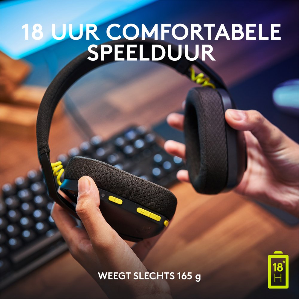 Logitech G435 Wireless Gaming Headset | Bluetooth & Lightspeed | Hoofdband | Zwart – 19 Logitech G435 Wireless Gaming Headset | Bluetooth & Lightspeed | Hoofdband | Zwart – 19