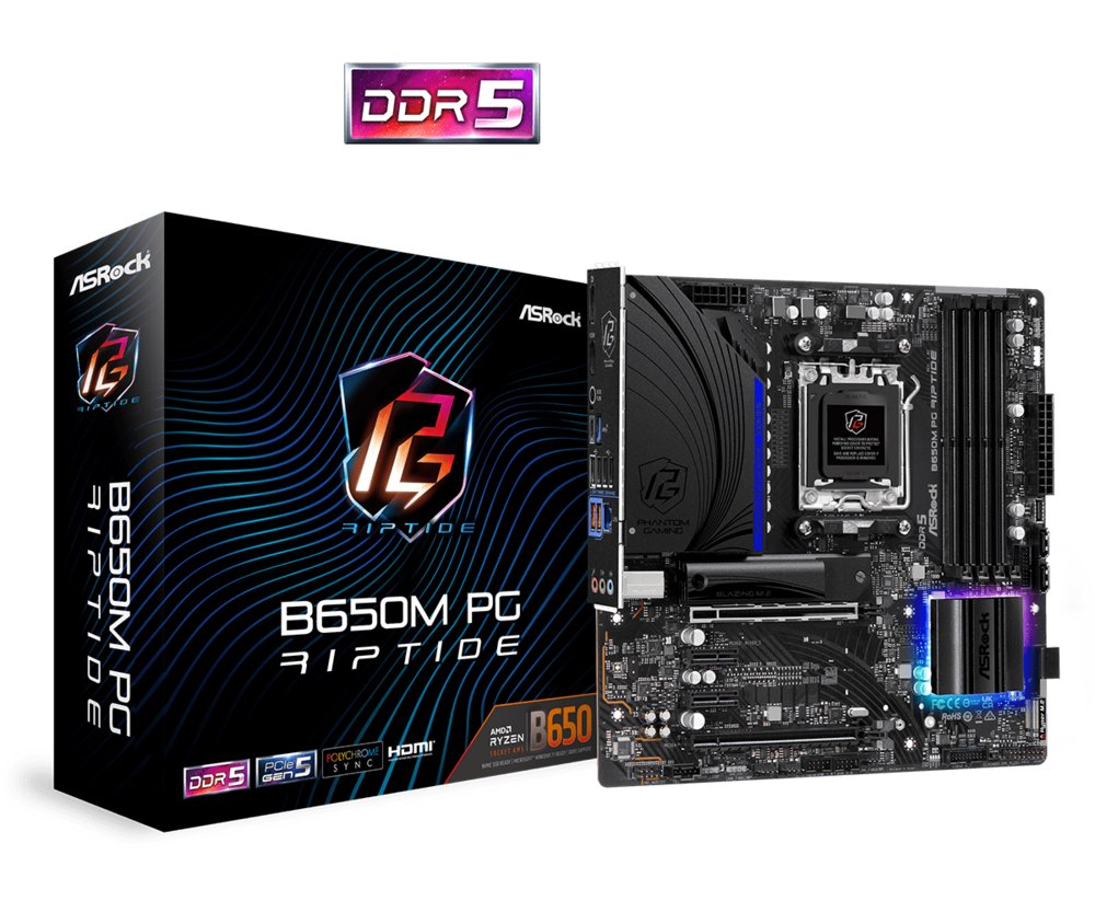 Asrock B650M PG Riptide | Socket AM5 | AMD B650 | 4xDDR5 | Micro-ATX | Moederbord | Renewed – 5 Asrock B650M PG Riptide | Socket AM5 | AMD B650 | 4xDDR5 | Micro-ATX | Moederbord | Renewed – 5