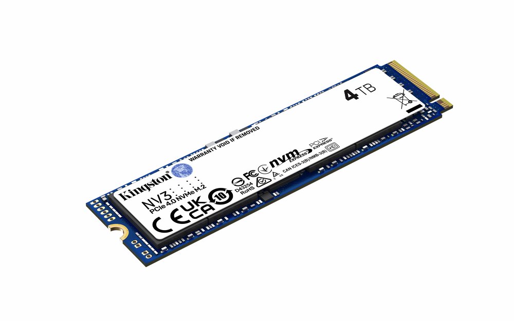 Kingston NV3 | 4TB NVMe SSD | M.2 | Gen4 | 6.000MB/s Lezen | 5.000MB/s Schrijven – 0 Kingston NV3 | 4TB NVMe SSD | M.2 | Gen4 | 6.000MB/s Lezen | 5.000MB/s Schrijven – 0