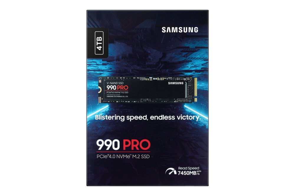 Samsung 990 PRO | 4TB NVMe SSD | M.2 Gen4 | 7.450 MB/s Lezen | 6.900 MB/s Schrijven – 4 Samsung 990 PRO | 4TB NVMe SSD | M.2 Gen4 | 7.450 MB/s Lezen | 6.900 MB/s Schrijven – 4