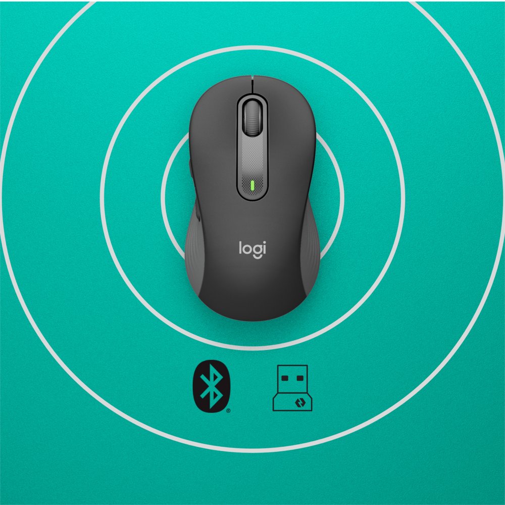 Logitech Signature M650 | Draadloze Muis | RF-Draadloos + Bluetooth | 1000 DPI | Grafiet – 5 Logitech Signature M650 | Draadloze Muis | RF-Draadloos + Bluetooth | 1000 DPI | Grafiet – 5