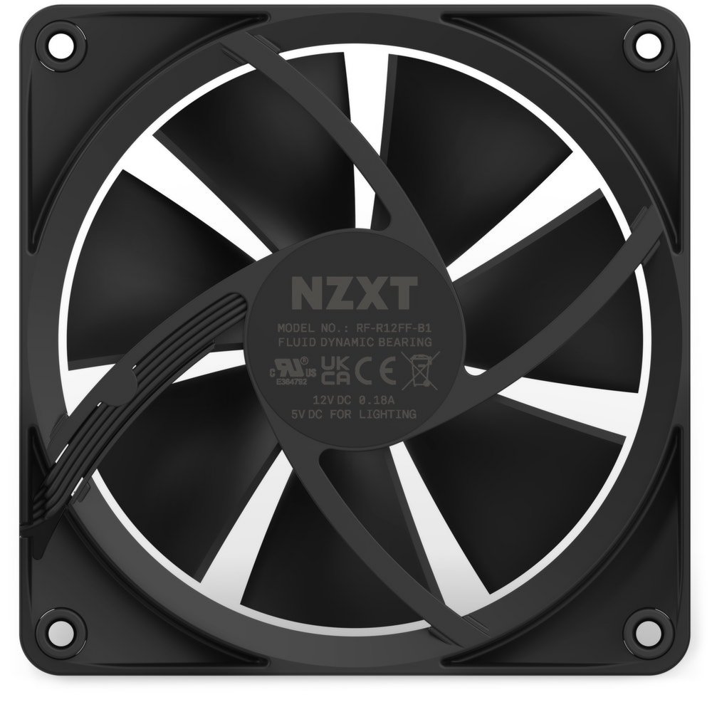 NZXT F120 RGB | 120mm Case Fan | Zwart – 0 NZXT F120 RGB | 120mm Case Fan | Zwart – 0