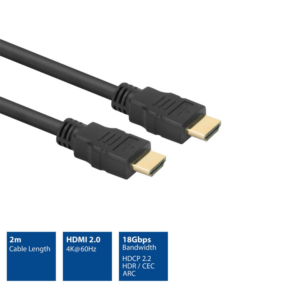 ACT AK3917 HDMI Kabel | 1,5 m | High Speed v2.0 | HDMI Type A naar Type A | Zwart – 1
