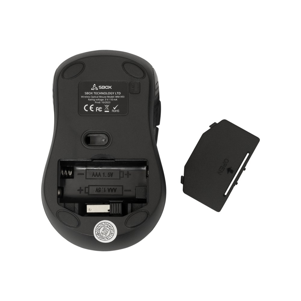 SBOX WM-993R | Draadloze Muis | Rechtshandig | RF | 1600 DPI | Zilver – 1