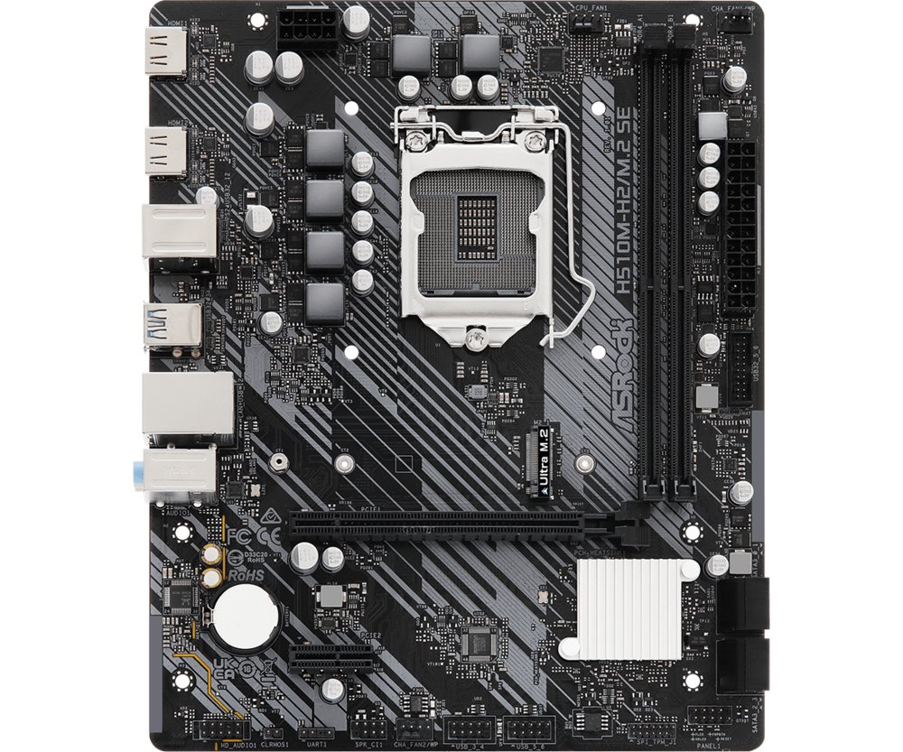 Asrock H510M-H2/M.2 SE | Socket LGA 1200 | Intel H470 | 2xDDR4 | Micro-ATX | Moederbord – 1