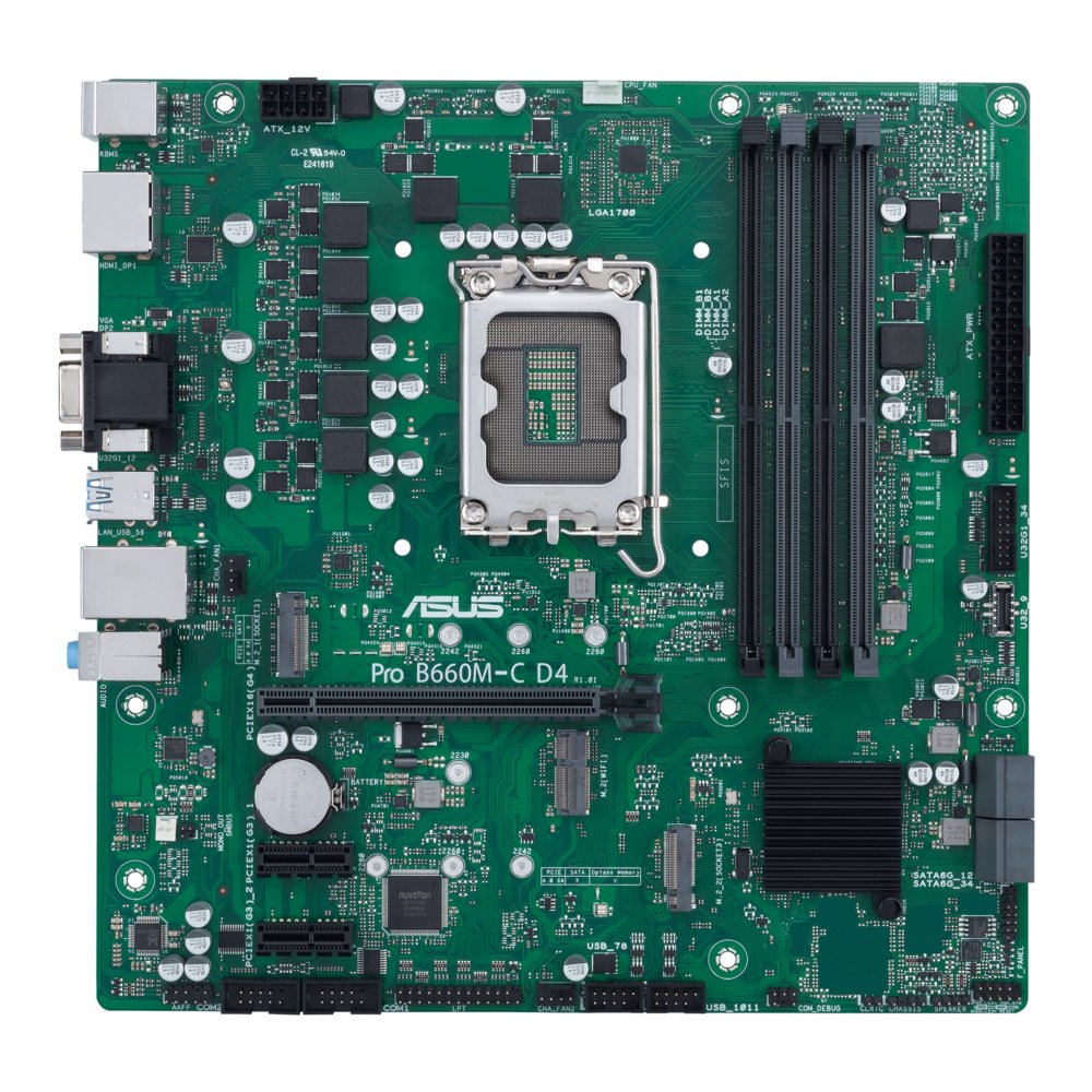ASUS PRO B660M-C D4-CSM | Socket LGA 1700 | Intel B660 | 4xDDR4 | Micro-ATX | Moederbord – 0 ASUS PRO B660M-C D4-CSM | Socket LGA 1700 | Intel B660 | 4xDDR4 | Micro-ATX | Moederbord – 0