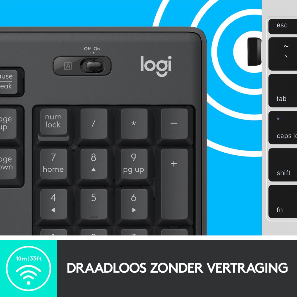 Logitech MK295 Silent | Draadloze Muis-en-Toetsenbordcombo | USB-ontvanger | QWERTY | Zwart – 9