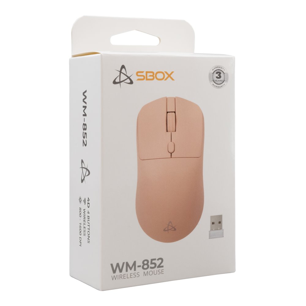 SBOX WM-852P Pink | Draadloze Muis | Links- en Rechtshandig | RF | 1600 DPI | Roze – 5 SBOX WM-852P Pink | Draadloze Muis | Links- en Rechtshandig | RF | 1600 DPI | Roze – 5