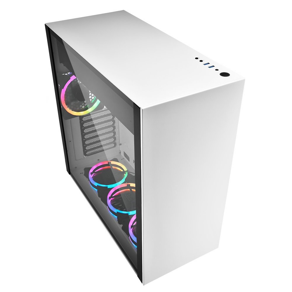 Sharkoon Pure Steel RGB | Midi Tower Behuizing | Wit – 2 Sharkoon Pure Steel RGB | Midi Tower Behuizing | Wit – 2