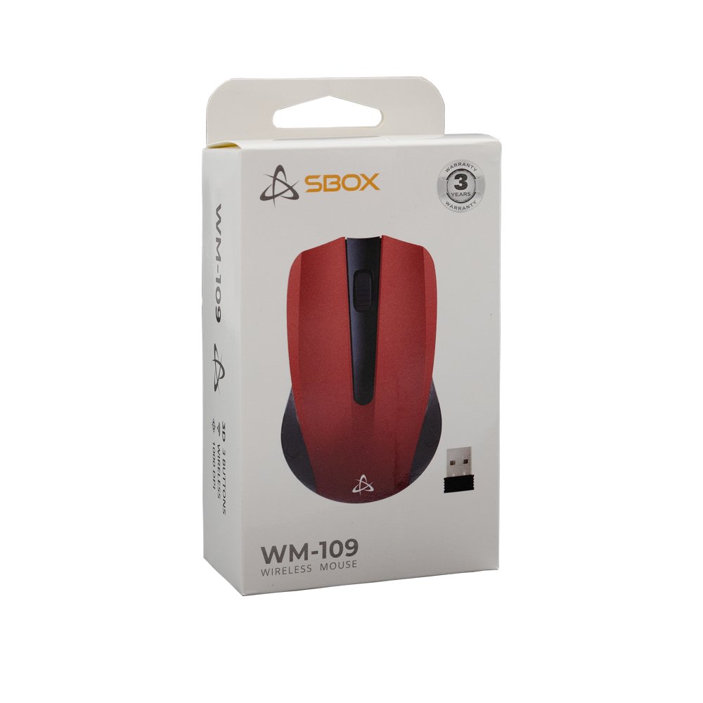 SBOX WM-109 Red | Draadloze Muis | Links- en Rechtshandig | RF | 1000 DPI | Rood – 5 SBOX WM-109 Red | Draadloze Muis | Links- en Rechtshandig | RF | 1000 DPI | Rood – 5