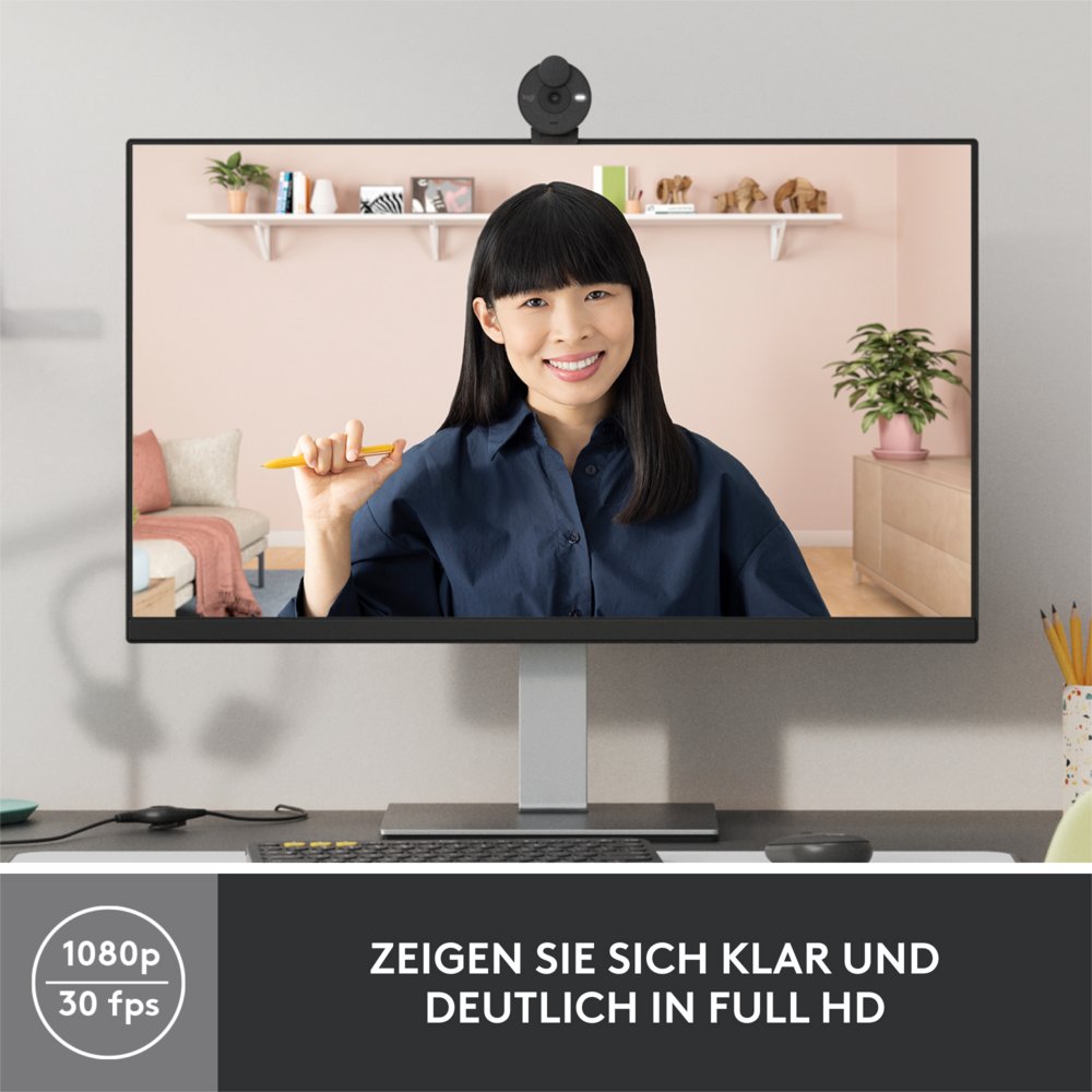 Logitech Brio 300 | 1080P 30FPS USB-C Webcam met Microfoon – 6