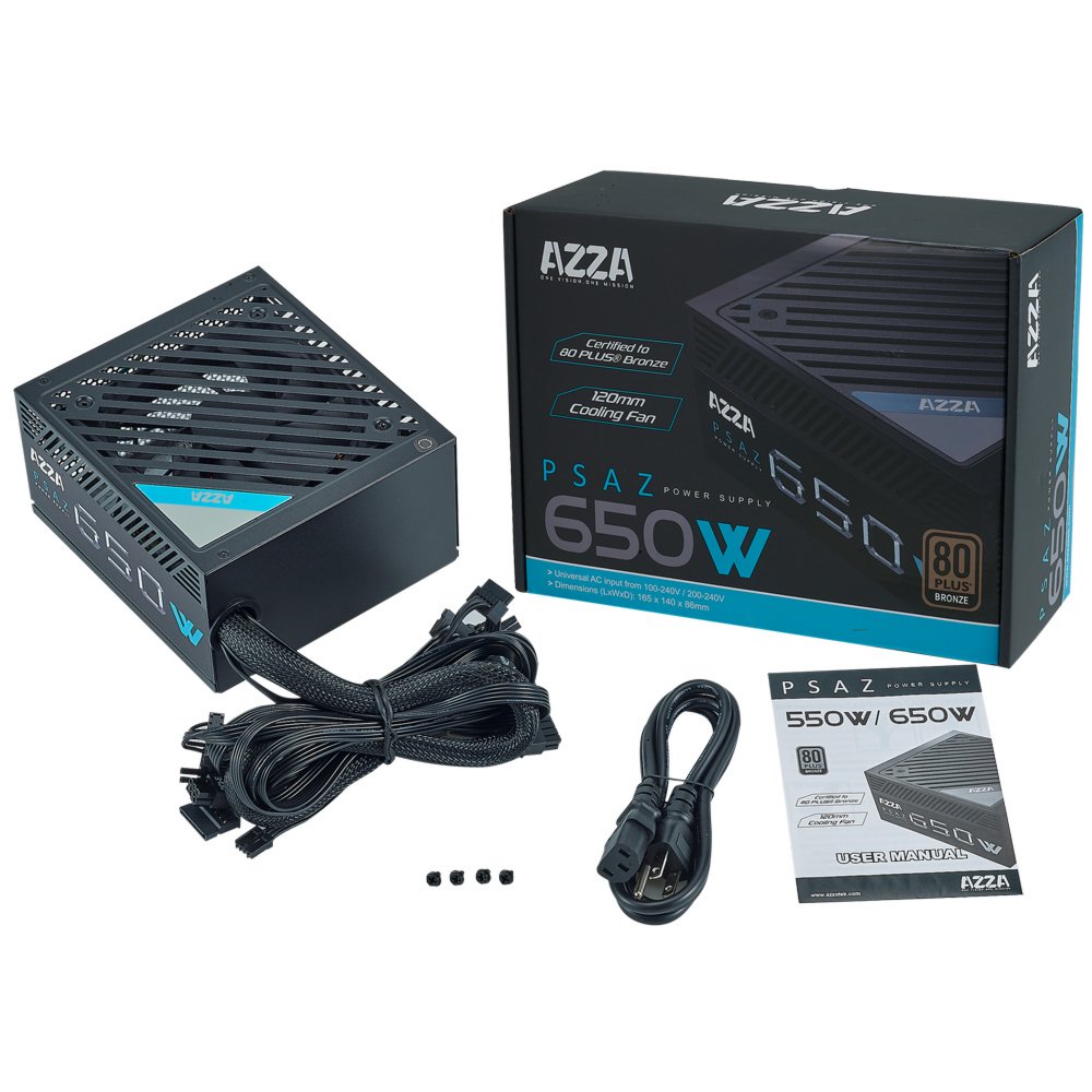 Azza PSAZ-650W | 650 Watt Bronze ATX PSU | Power Supply | Voeding – 3 Azza PSAZ-650W | 650 Watt Bronze ATX PSU | Power Supply | Voeding – 3