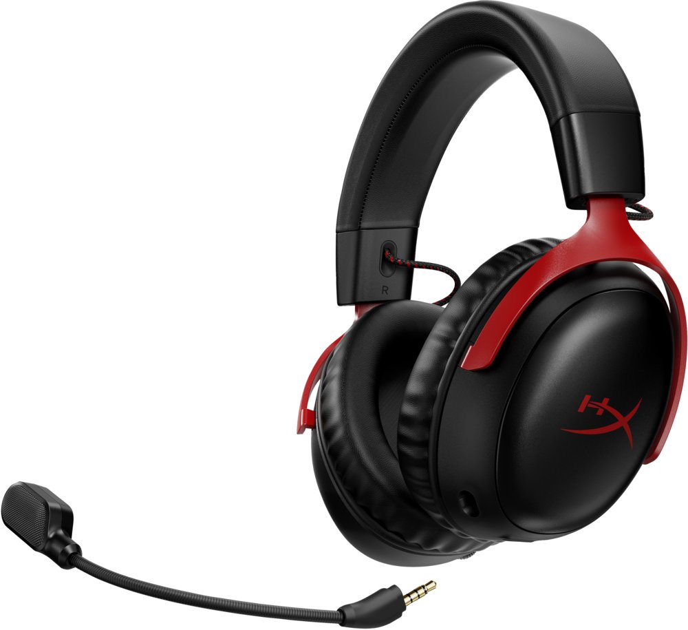 HyperX Cloud III | Draadloze Over-ear Gaming Headset | USB-A & USB-C Receiver | Zwart/Rood – 2 HyperX Cloud III | Draadloze Over-ear Gaming Headset | USB-A & USB-C Receiver | Zwart/Rood – 2