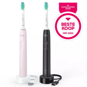 Philips 3100 series HX3675/15 2x Sonische, elektrische tandenborstels - Zwart/Roze