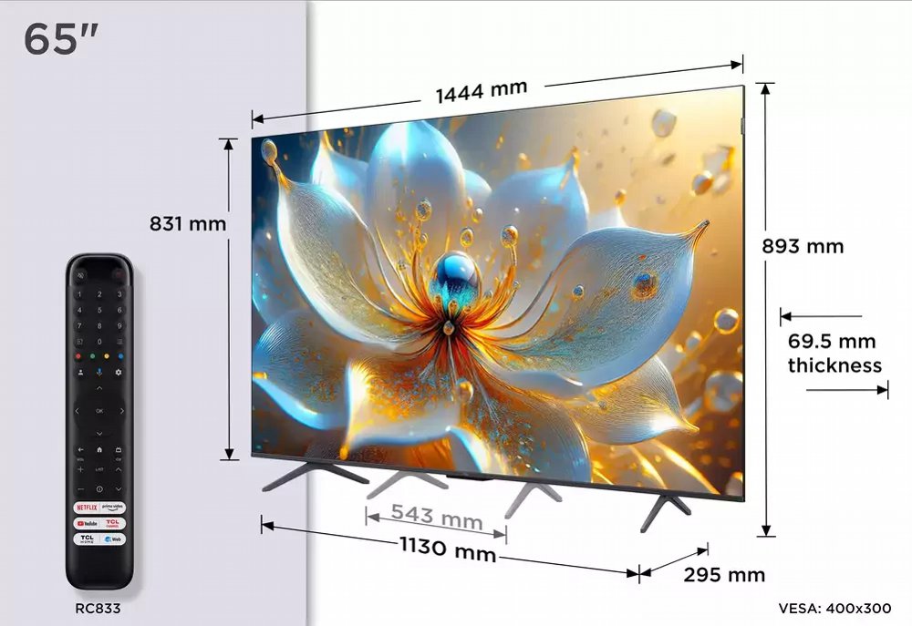 TCL 65T8C | 65″ 4K Ultra HD QLED Smart TV | 120Hz | Google TV + Wifi | Dolby Vision | HDMI 2.1 (2025) – 13