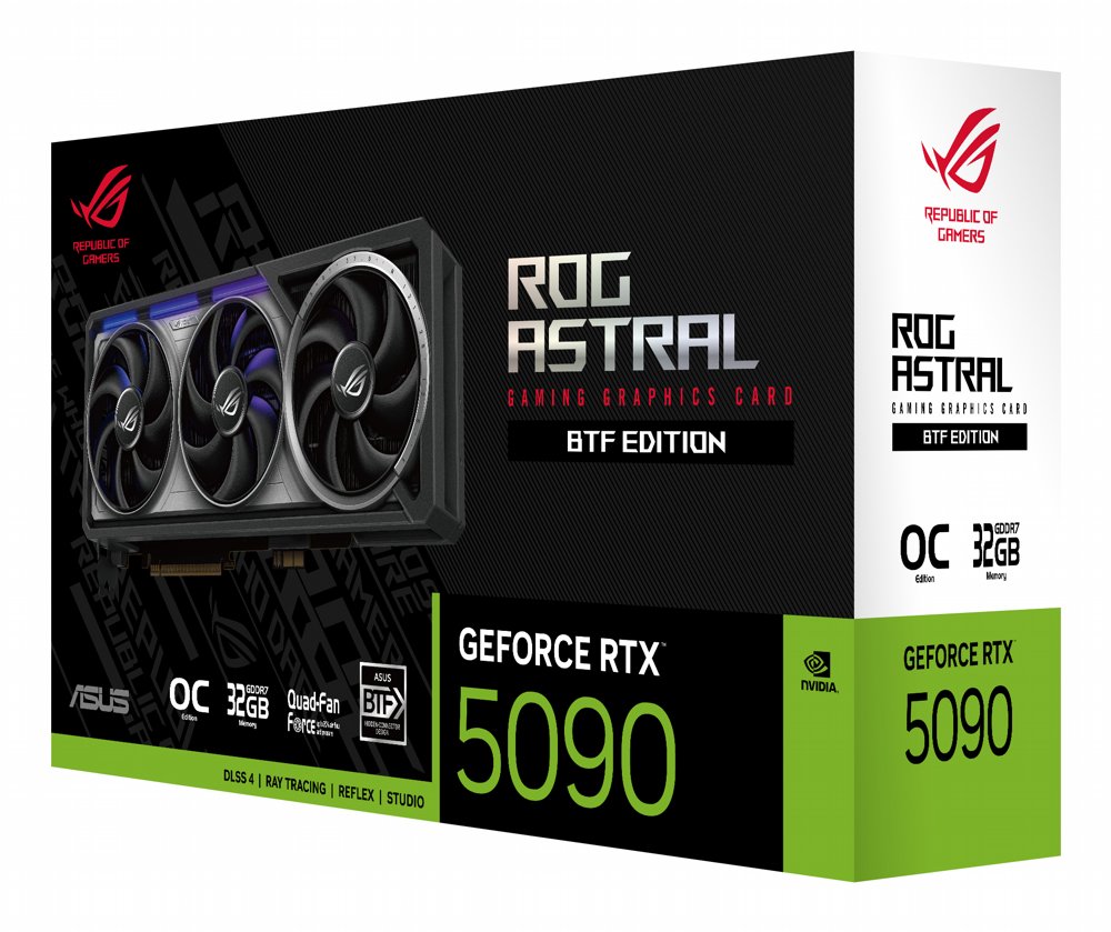 ASUS ROG Astral GeForce RTX 5090 O32G BTF Gaming | 32 GB GDDR7 VRAM | 4K Gaming & AI | Videokaart | GPU | Nvidia – 1