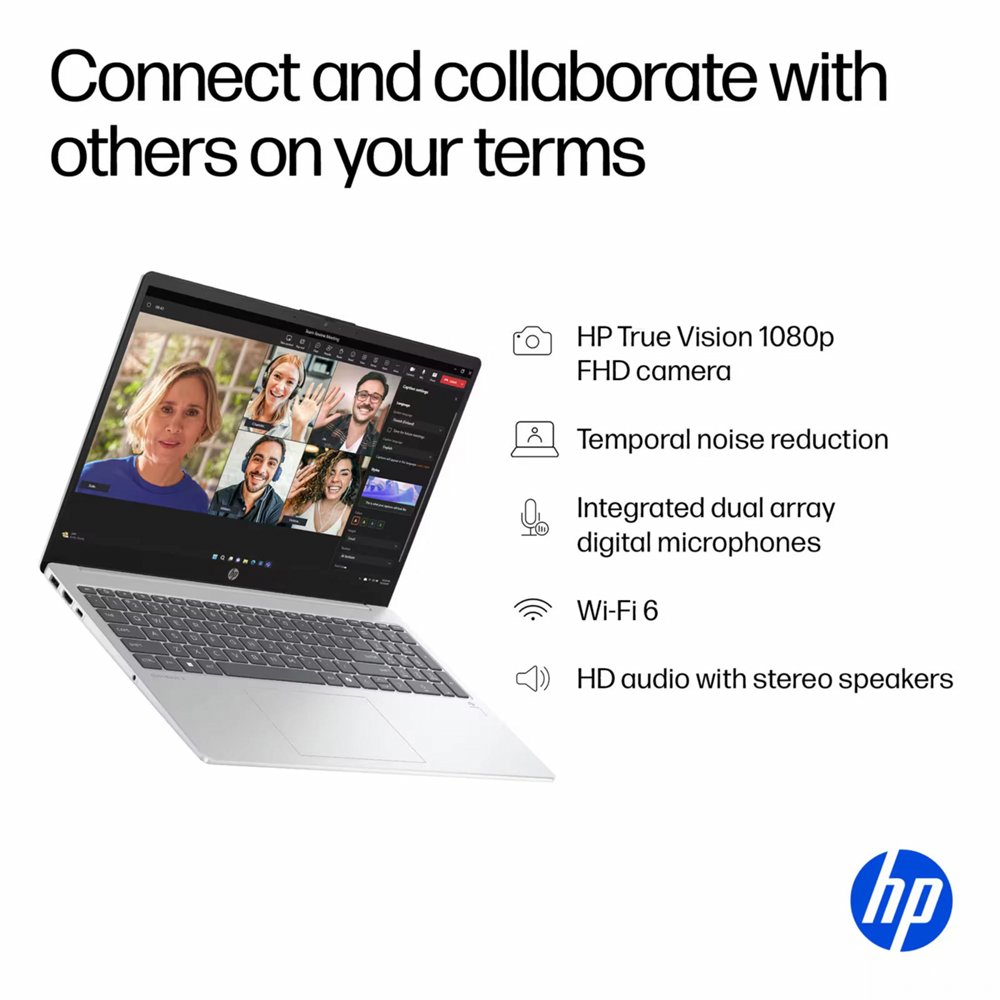HP OmniBook 3 NGAI | 15.6″ Full HD IPS Touch | AMD Ryzen AI 5 330 | 16GB DDR5 | 512GB SSD | Windows 11 Home | Zilver – 4