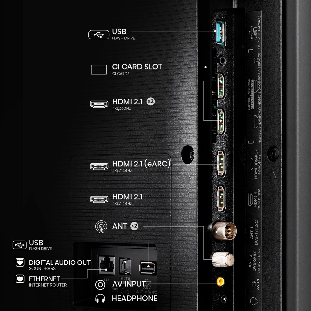 Hisense 100E7NQ PRO 100” | Ultra HD 4K | QLED Smart TV | Wifi | VIDAA U | Local Dimming | Dolby Vision | 144Hz – 1