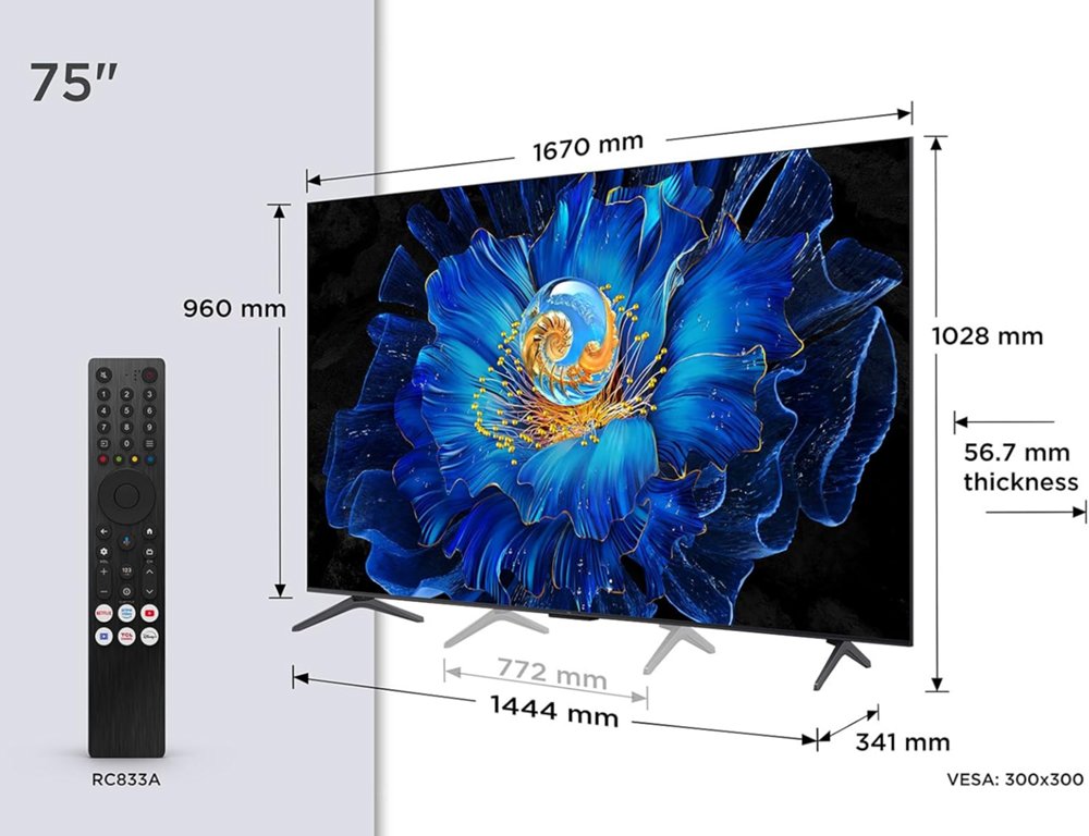 TCL 75C61KS | 75″ 4K Ultra HD QD-MiniLED | Google TV | Dolby Vision | HDMI 2.1 | Smart TV – 2 TCL 75C61KS | 75″ 4K Ultra HD QD-MiniLED | Google TV | Dolby Vision | HDMI 2.1 | Smart TV – 2