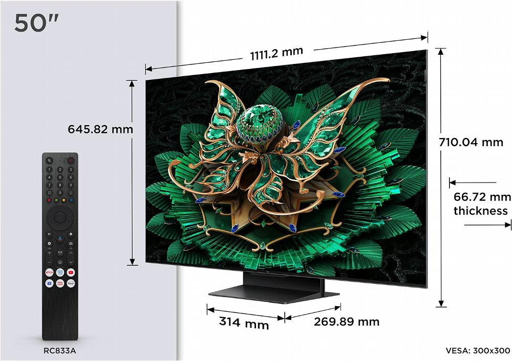 TCL 50Q7C | 50″ 4K Ultra HD QD-MiniLED | 120Hz | Google TV | Dolby Vision | HDMI 2.1 | Smart TV – 5