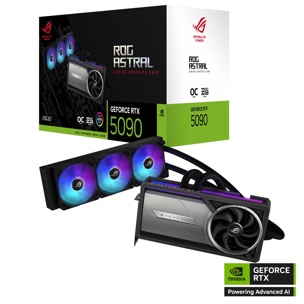 ASUS ROG Astral LC GeForce RTX 5090 OC Edition | 32 GB GDDR7 VRAM | 4K Gaming & AI | Videokaart | GPU | Nvidia – 5